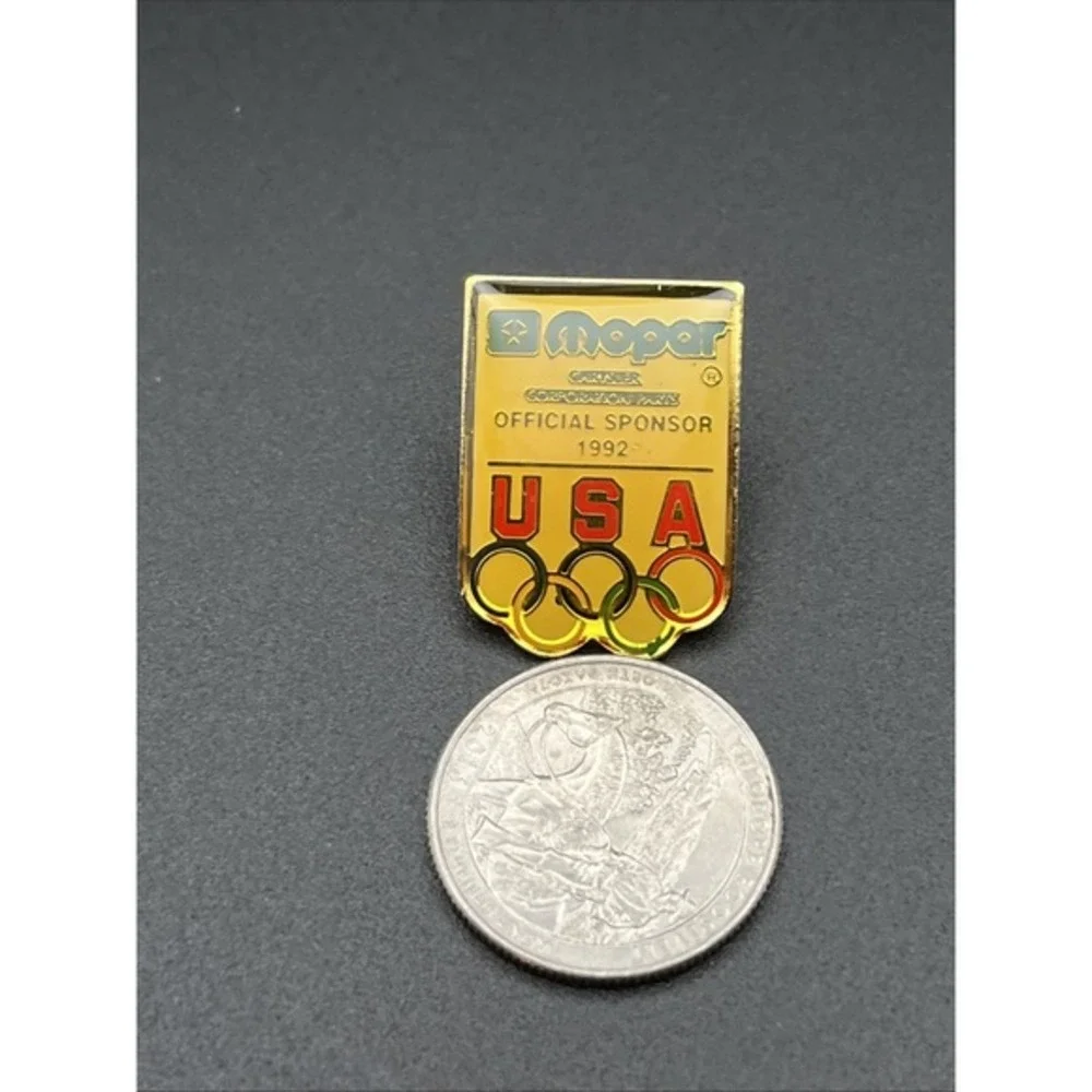Vintage 1992 Barcelona‎ Summer Olympics Mopar Chrysler Parts Team USA Hat Pin
